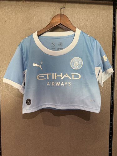 Women 2026-2027 Manchester City Home Crop Soccer Shirt Girl Football Jersey