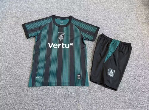 Youth Uniform Kids Kit 2026-2027 Burnley Third Away Soccer Jersey Shorts Child Football Set