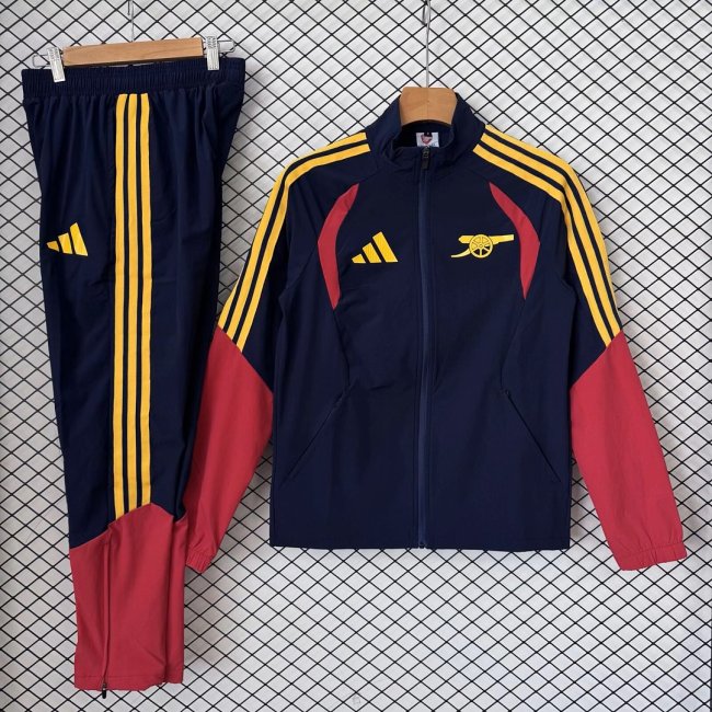 2026-2027 Arsenal Dark Blue/Red Soccer Windbreaker Jacket Football Jacket