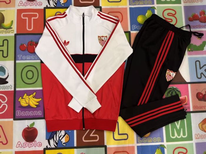 2026-2027 Sevilla White/Red Soccer Windbreaker Jacket Football Jacket