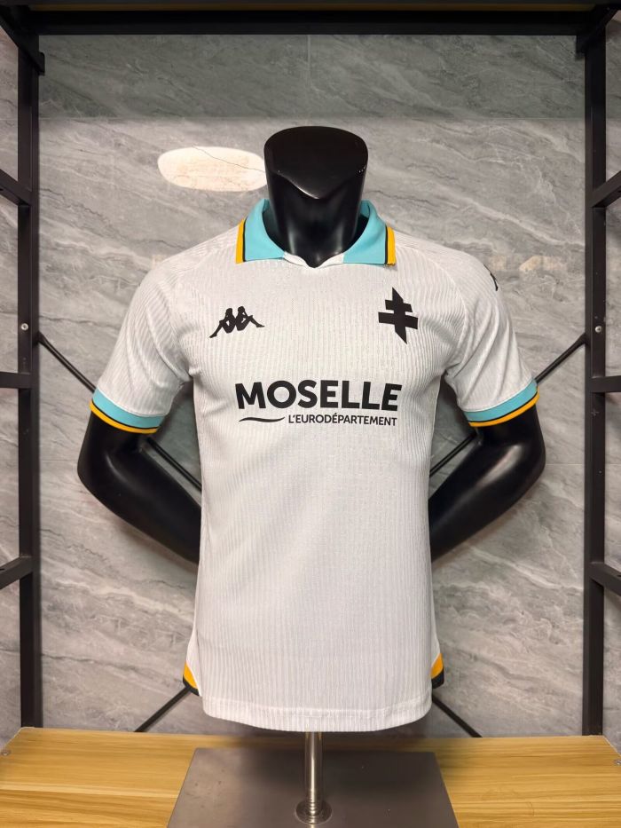 Player Version 2026-2027 FC Metz Away White Soccer Jersey Football Shirt