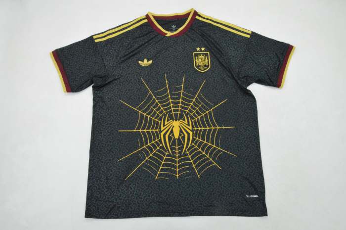 with 2 Stars Fan Version 2026 Spain Black Spider Version Soccer Jersey España Camisetas de Futbol