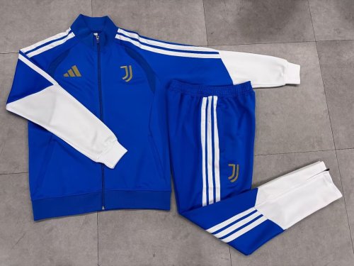 2026-2027 Juventus Blue/White Soccer Tracksuit Jacket Football Jacket and Pants