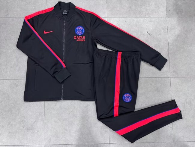 2026-2027 PSG Black Soccer Tracksuit Jacket Football Jacket and Pants