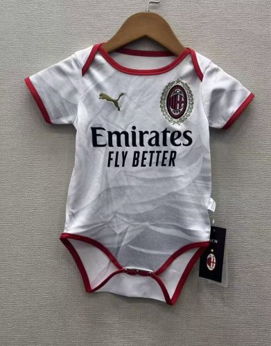 Baby Cloth 2026-2027 Ac Milan Away White Soccer Jersey Baby Onesies