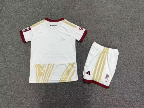 with LALIGA Patch Youth Uniform Kids Kit 2026-2027 Granada Home Soccer Jersey Shorts Child Football Set