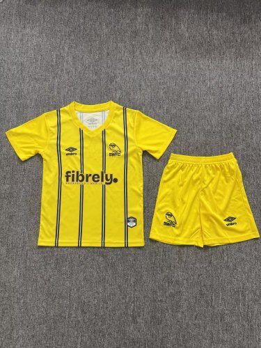 Youth Uniform Kids Kit 2026-2027 Sheffield Wednesday Away Yellow Soccer Jersey Shorts Child Football Set