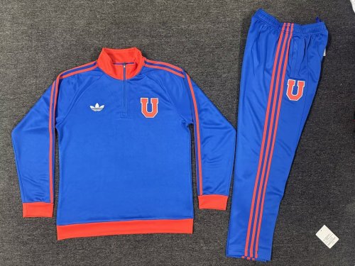 2026-2027 UNIVERSIDAD CHILE Blue Soccer Windbreaker Jacket Football Jacket and Pants