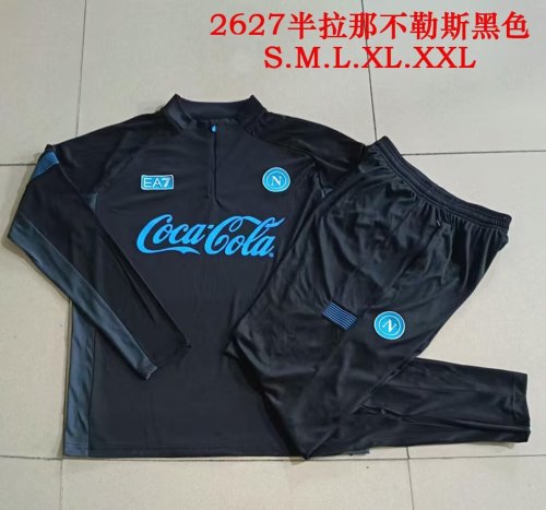 2026-2027 Napoli Black Soccer Training Sweater and Pants Napoles Football Kit