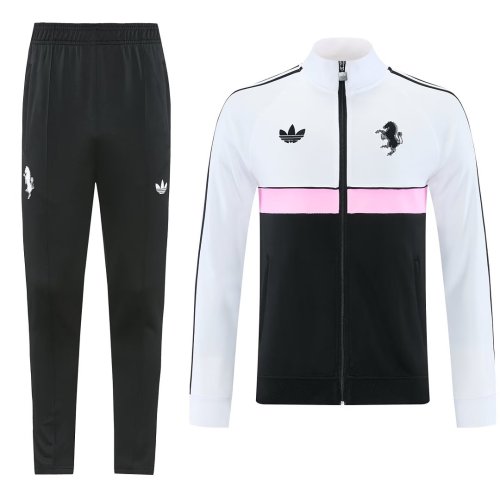 2026-2027 Juventus Black/White Soccer Tracksuit Jacket Football Jacket and Pants