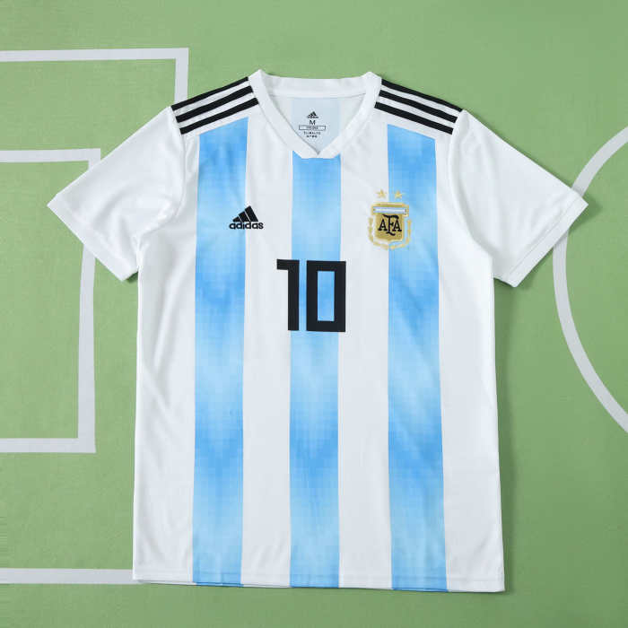 Retro Jersey 2018 Argentina MESSI 10 Home Soccer Jersey Vintage Football Shirt