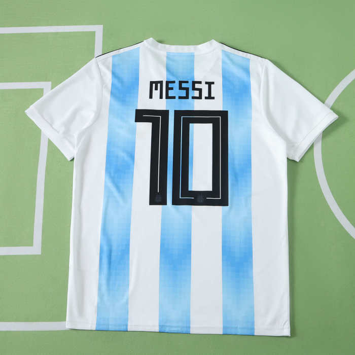 Retro Jersey 2018 Argentina MESSI 10 Home Soccer Jersey Vintage Football Shirt