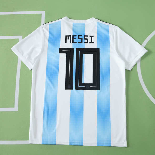 Retro Jersey 2018 Argentina MESSI 10 Home Soccer Jersey Vintage Football Shirt