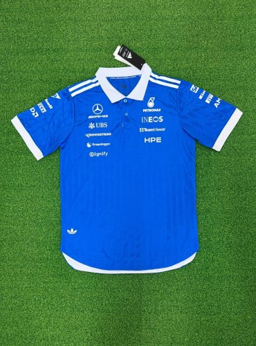 Player Version 2026 Mercedes Blue/White T-shirt Mecedes Racing Polo