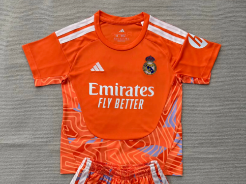Fan Version 2026-2027 Real Madrid Orange Goalkeeper Soccer Jersey Real Football Shirt