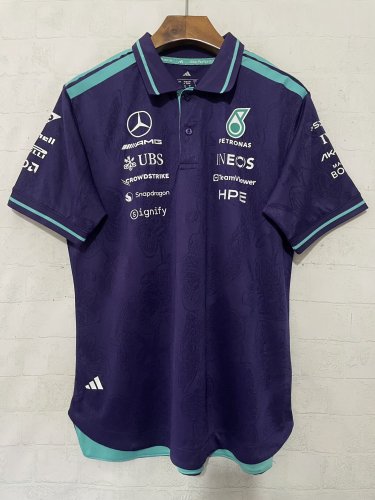 Player Version 2026 Mercedes Purple T-shirt Mecedes Racing Polo