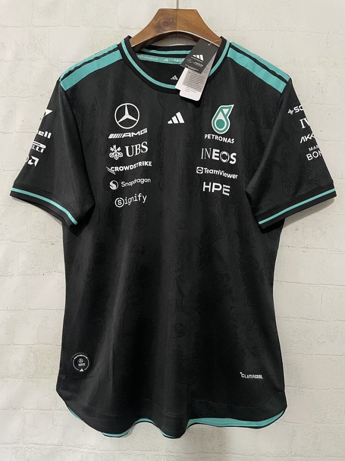 2026 Mercedes Black T-shirt Mecedes Racing Jersey