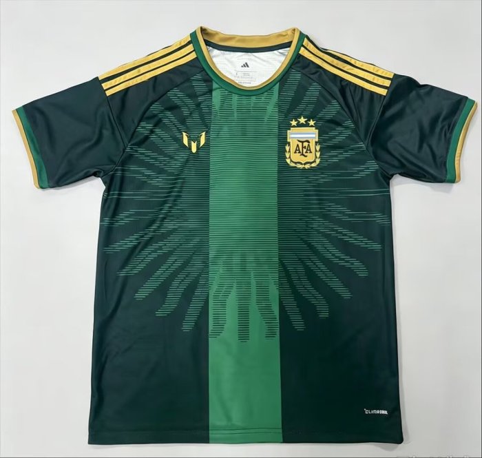 Fan Version Argentina X Messi 2026 Special Edition Green Soccer Jersey Football Shirt