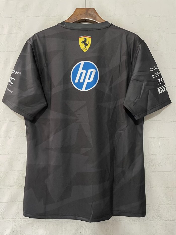 2026 Ferrari Black T-shirt Racing Jersey