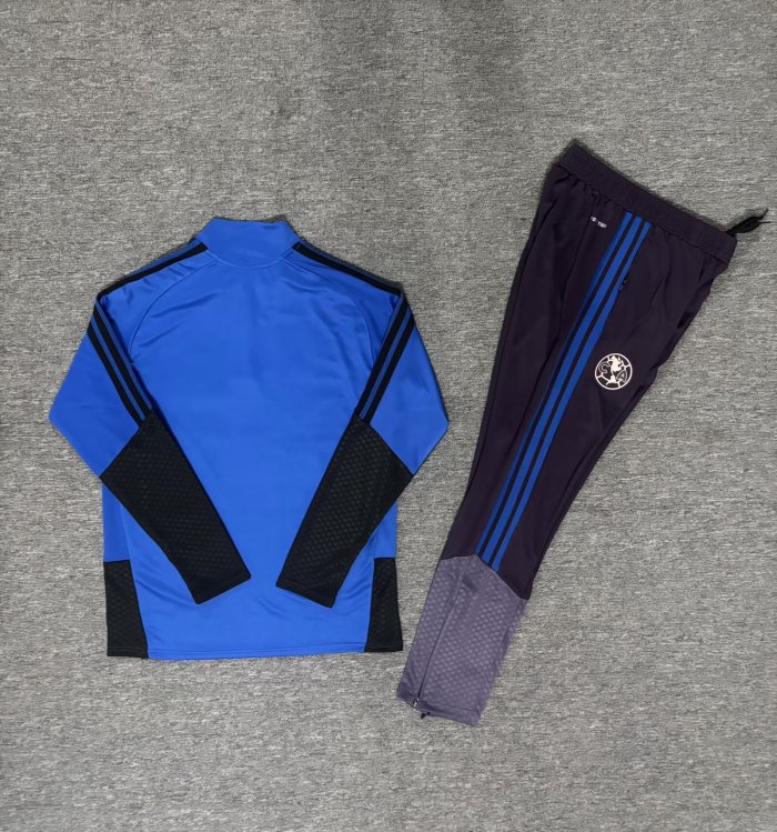 2026-2027 Club America Blue Soccer Training Sweater and Pants Football Kit