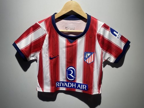 Women 2026-2027 Atletico Madrid Home Crop Soccer Shirt Girl Football Jersey