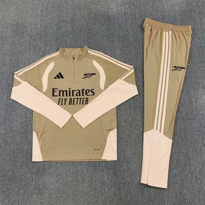 2026-2027 Arsenal Golden Soccer Training Sweater and Pants Football Kit