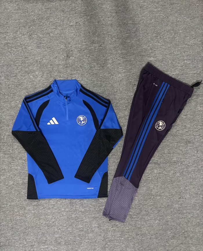 2026-2027 Club America Blue Soccer Training Sweater and Pants Football Kit