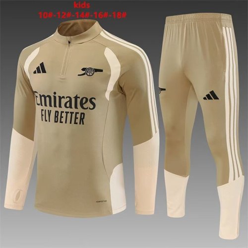 Youth 2026-2027 Arsenal Golden Soccer Training Sweater and Pants Football Kit