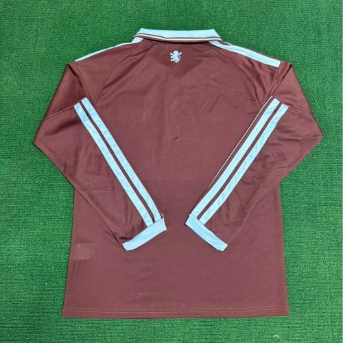 without Sponor Logo Long Sleeve Fan Version 2026-2027 Aston Villa Home Football Shirt Soccer Jersey