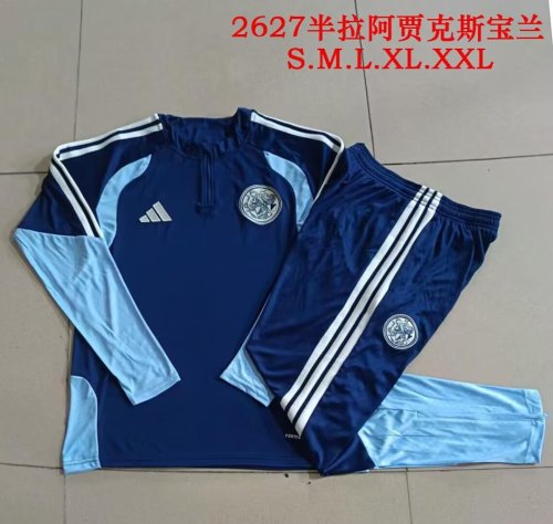2026-2027 Ajax Dark Blue Soccer Training Sweater and Pants Football Kit