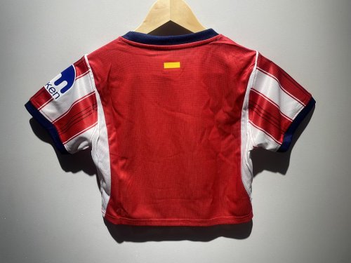 Women 2026-2027 Atletico Madrid Home Crop Soccer Shirt Girl Football Jersey
