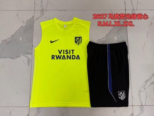 Adult Uniform 2026-2027 Atletico Madrid Green Soccer Training Vest and Shorts Football Kits