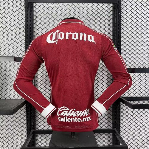 Long Sleeve Player Version 2026-2027 Deportivo Toluca Home Soccer Jersey Football Shirt