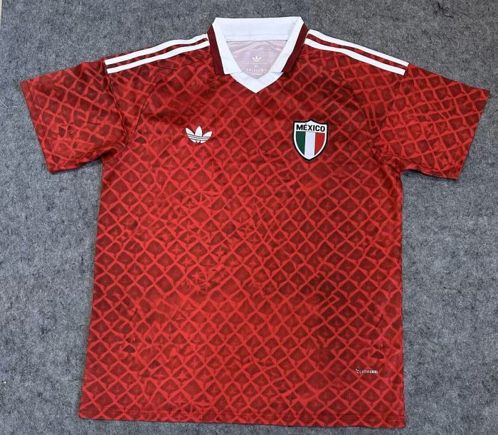 Fan Version 2026 Mexico Red 100th Anniversary Soccer Jersey Football Shirt