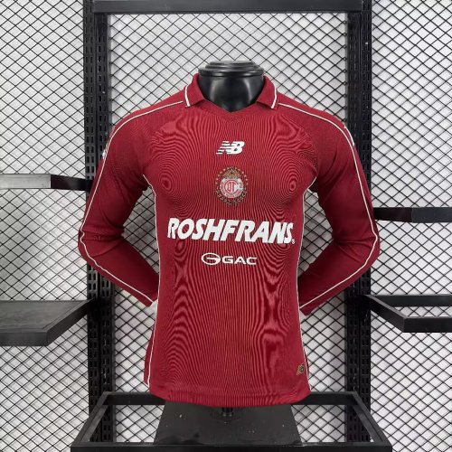Long Sleeve Player Version 2026-2027 Deportivo Toluca Home Soccer Jersey Football Shirt