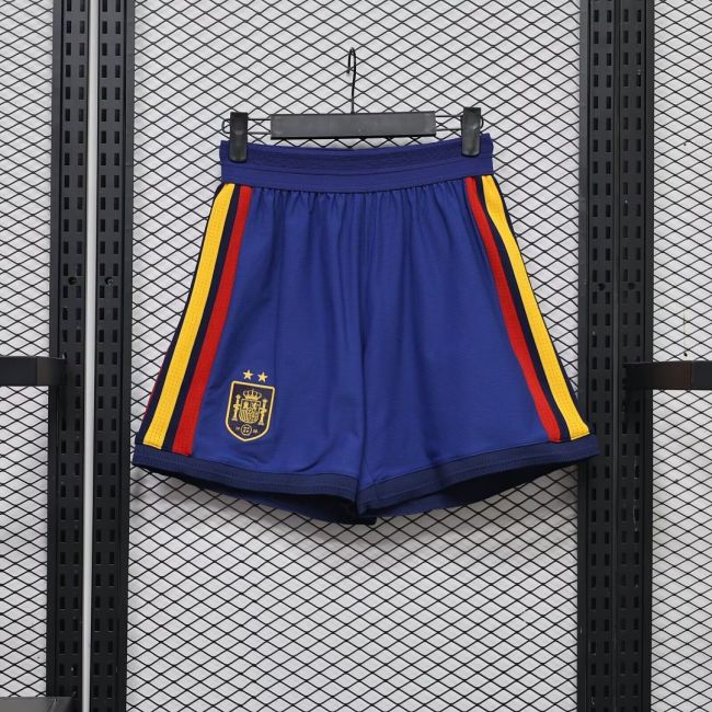 with 2 Stars Player Version 2026-2027 Spain Home Soccer Shorts Football Shorts