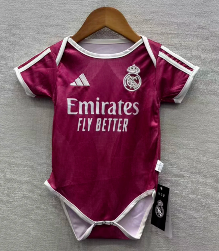 Baby Cloth 2026-2027 Real Madrid Third Away Pink Soccer Jersey Baby Onesies