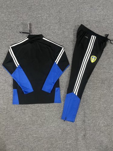 2026-2027 Leeds United Black/Blue Soccer Training Sweater and Pants Football Kit