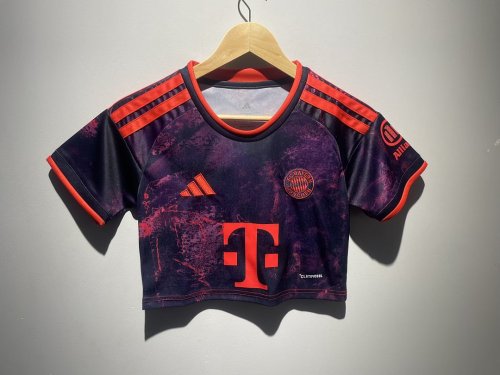 Women 2026-2027 Bayern Munich Third Away Crop Soccer Shirt Girl Football Jersey