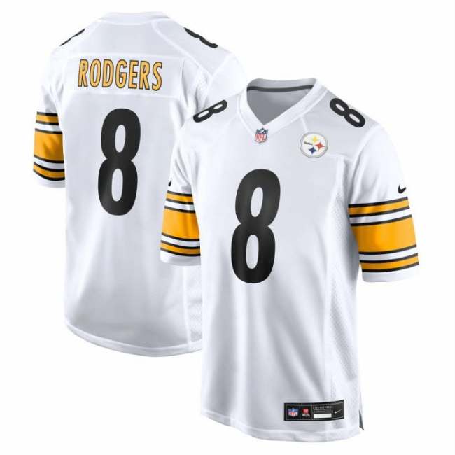 Pittsburgh Steelers Rodgers 8 White NFL Jersey