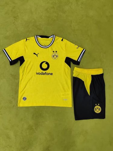 Player Version Youth Uniform Kids Kit 2026-2027 Borussia Dortmund Home Soccer Jersey Shorts BVB Child Football Set