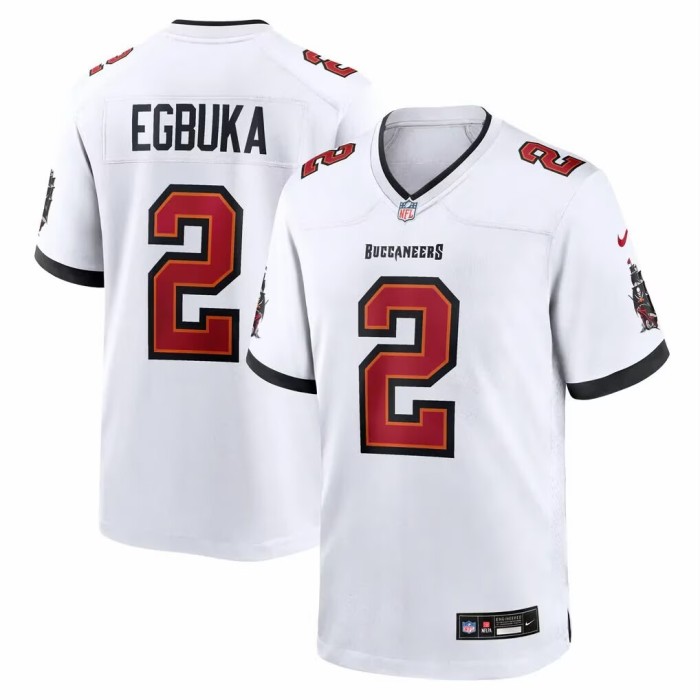 Tampa Bay Buccaneers EGBUKA 2 White NFL Jersey