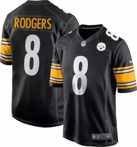 Pittsburgh Steelers Rodgers 8 Black NFL Jersey
