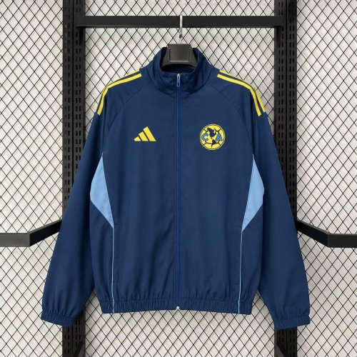 2026-2027 Club America Dark Blue EQT Soccer Windbreaker Jacket Football Jacket
