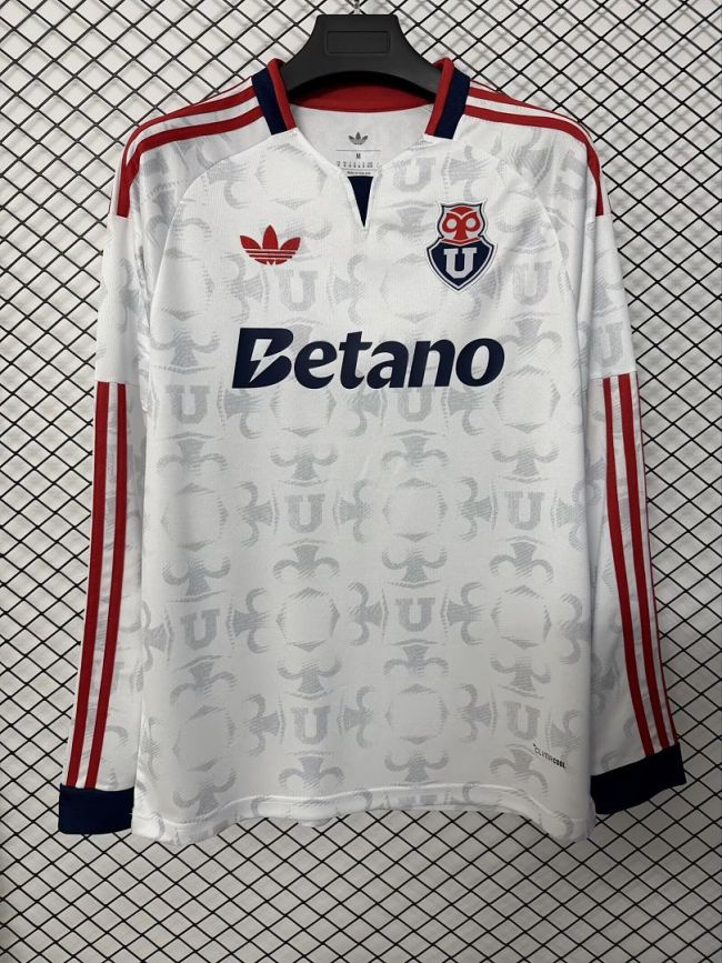Long Sleeve 2026-2027 Club Universidad de Chile Away Soccer Jersey Football Shirt