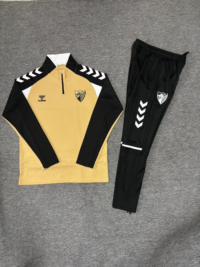 2026-2027 Malaga Yellow Soccer Training Sweater and Pants Football Kit