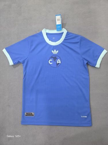 Fan Version 2026-2027 Club America 100th Anniversary Blue Soccer Jersey Football Shirt
