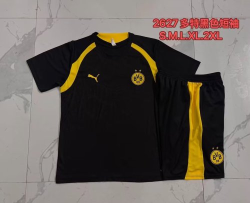 Adult Uniform 2026-2027 Dortmund Black/Yellow Soccer Training Jersey and Shorts BVB Football Kits