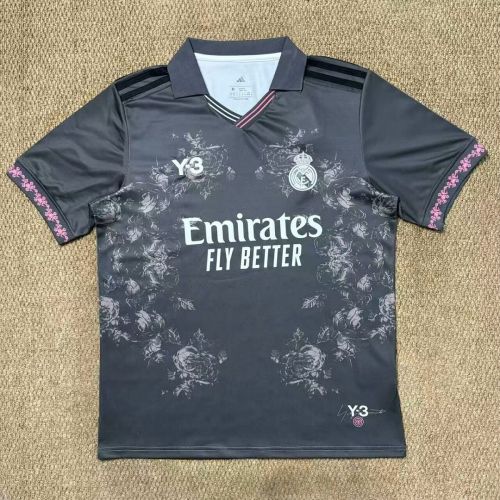 Fan Version 2026-2027 Real Madrid Y3 Black Soccer Jersey Real Football Shirt