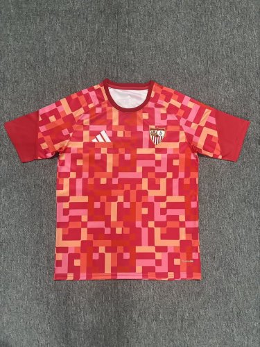 Fans Version 2026-2027 Sevilla Red Soccer Prematch Jersey Football Shirt